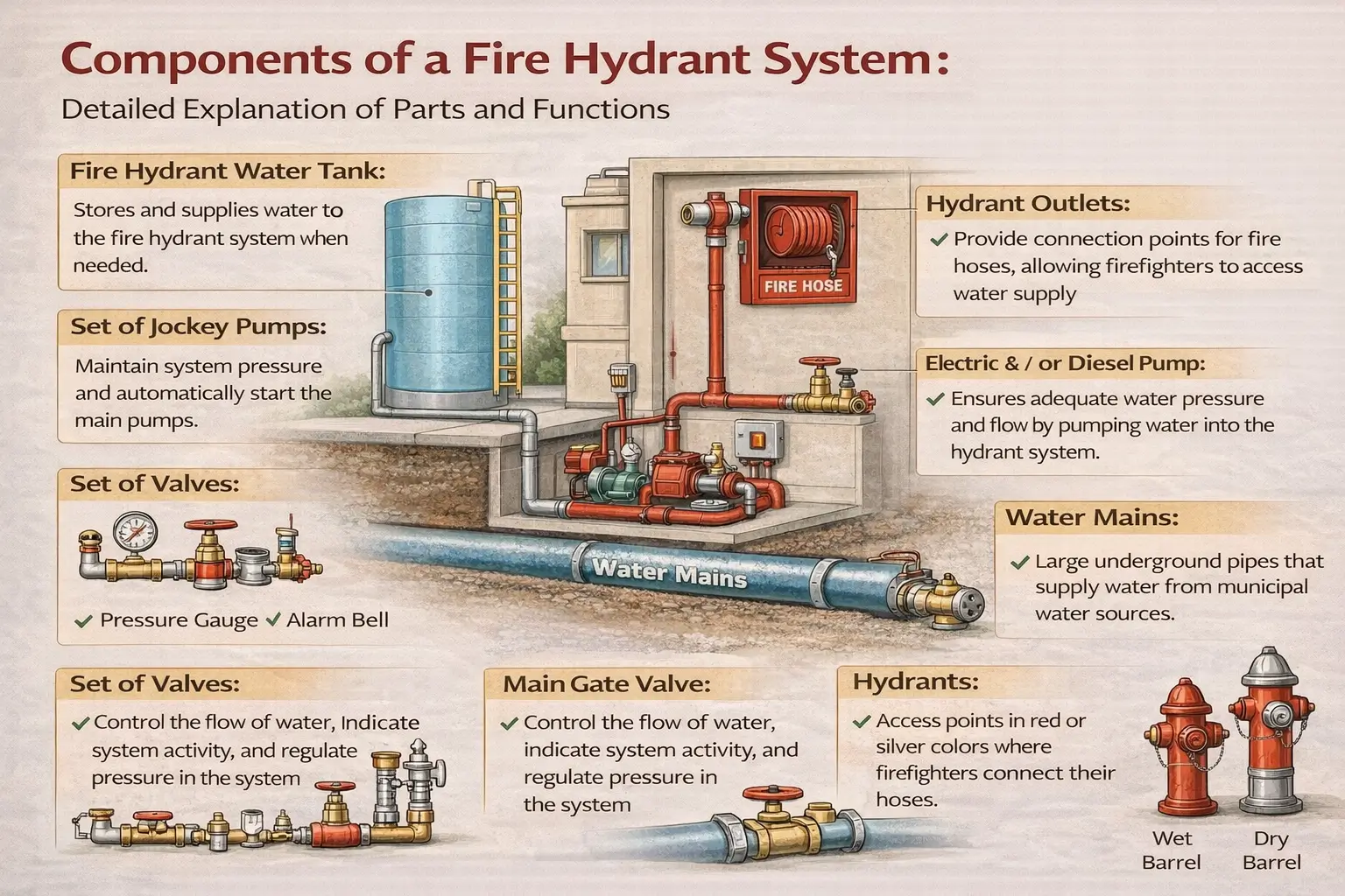Components of a Fire Hydrant System