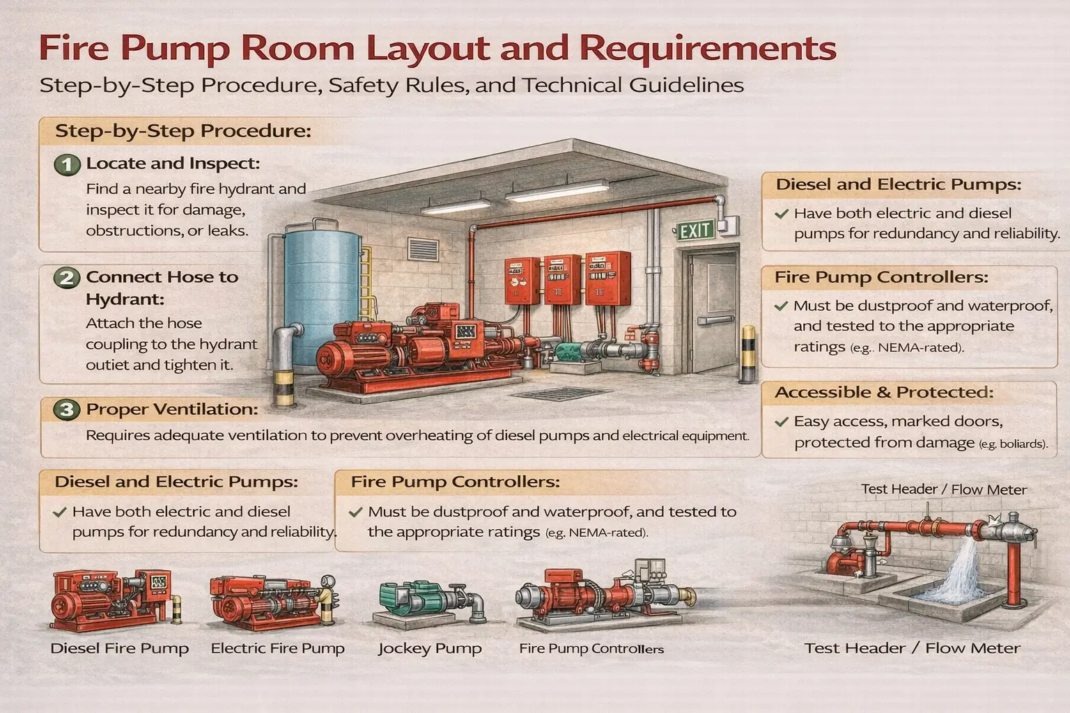 Fire Pump Room Layout and Requirements